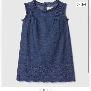 GAP x Doen toddler denim eyelet dress